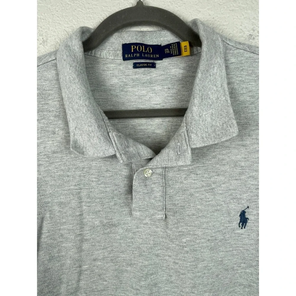 Polo Ralph Lauren Polo Shirt Lot of 3‎ Mens XXL 2XL Classic Fit Red Lt Gray Gray